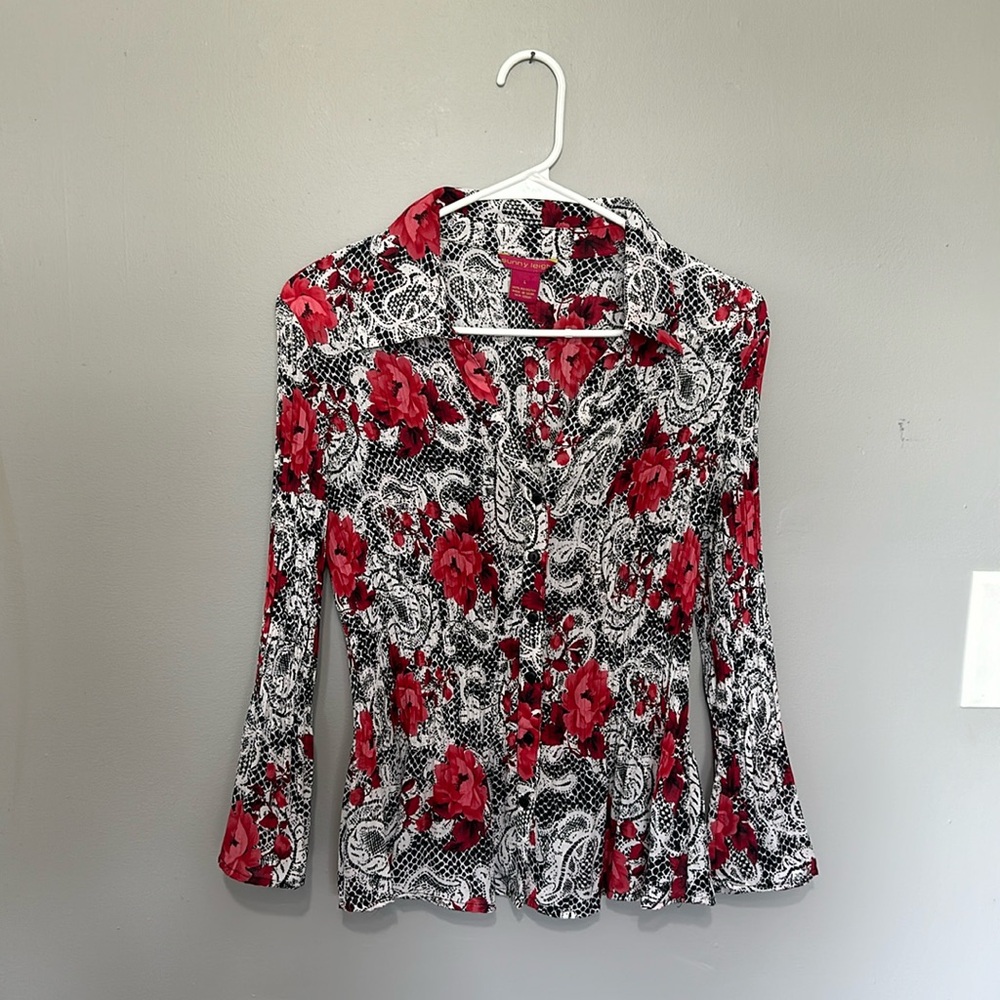 Sunny Leigh Pleated Blouse, Beautiful & Vintage, Size L, EUC